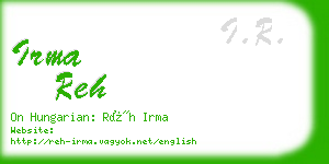 irma reh business card